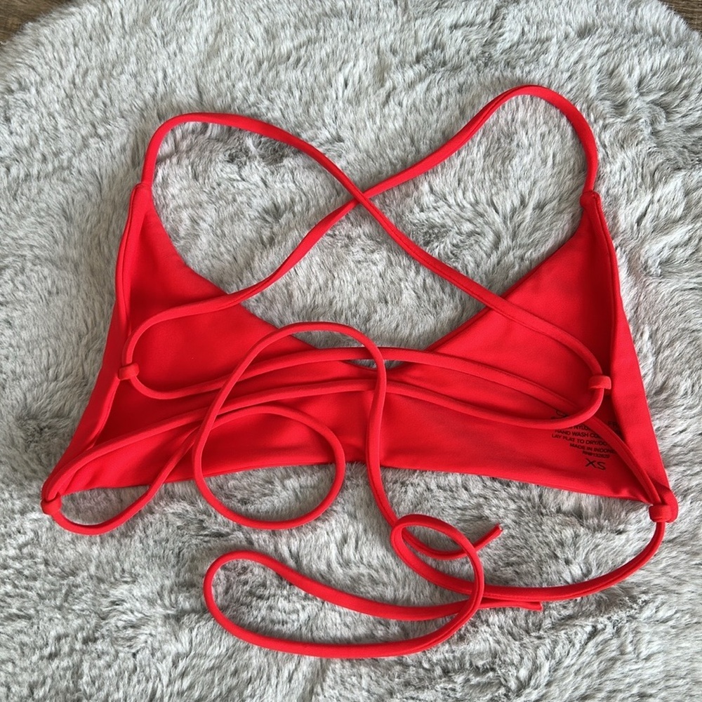 Lovers & Friends Evros Bikini Top in Poppy XS - Picture 4 of 5